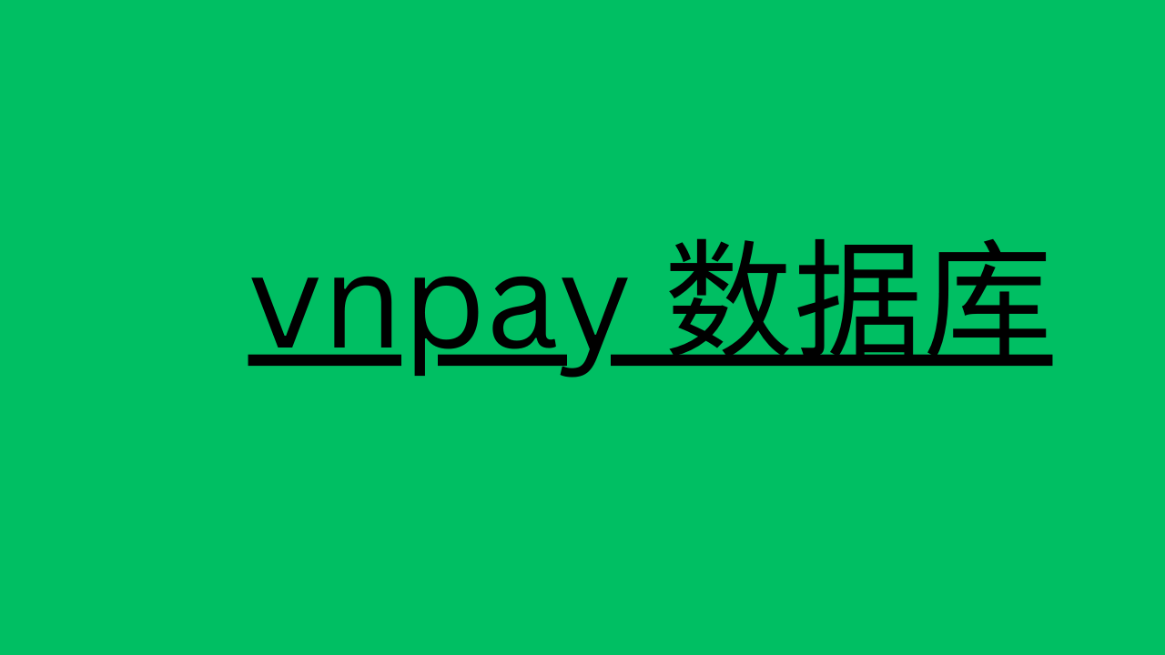 vnpay 数据库